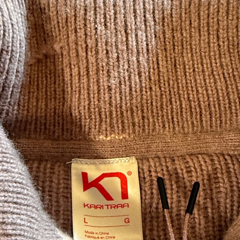 Kari Traa Taupe Knit Pullover